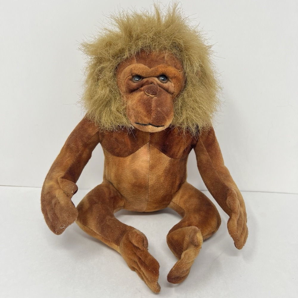 Orangutan Monkey‎ Plush 7" Rare Brown Primate Stuffed Animal Vtg Collectible Toy